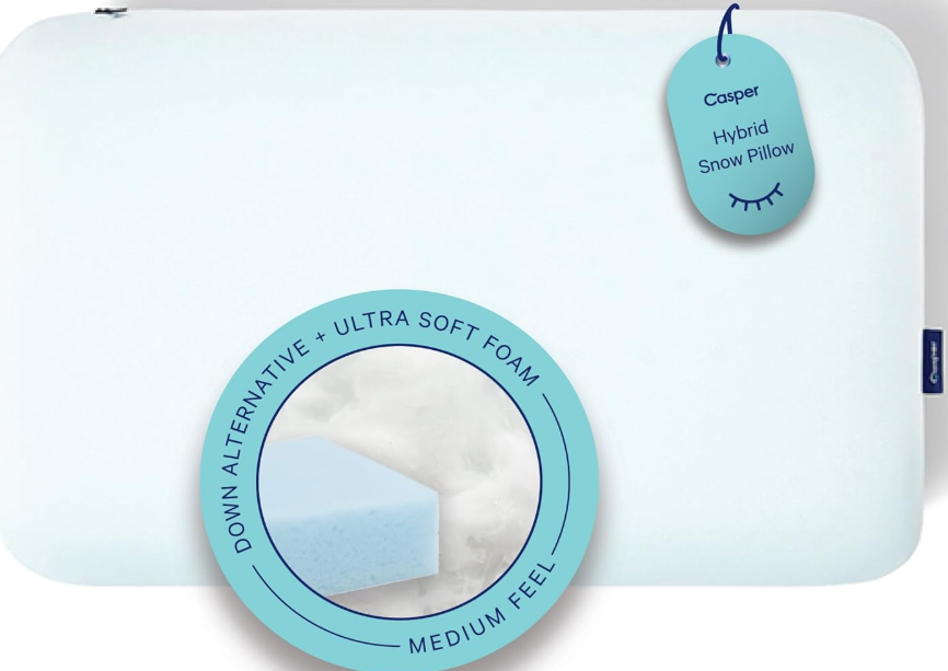 Casper Sleep Foam Cooling Pillow with Snow Technology